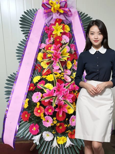 H스퀘어웨딩홀 3단화환 기본형