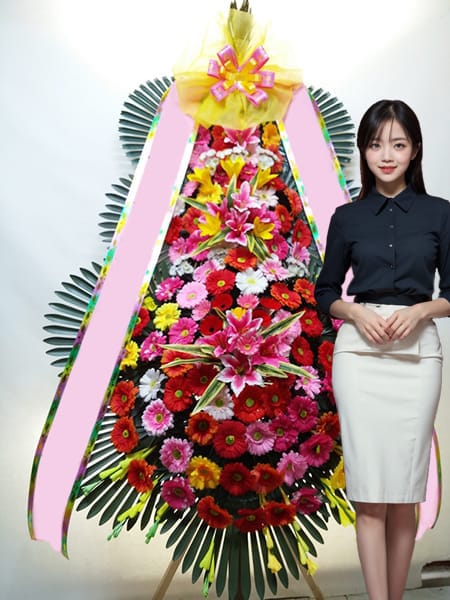 H스퀘어웨딩홀 3단화환 고급형